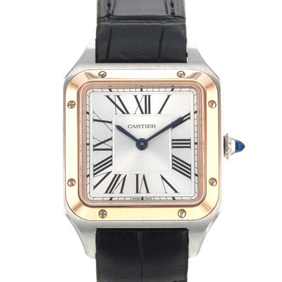 Cartier Santos Dumont W2SA0012 4242 Silver Dial 38