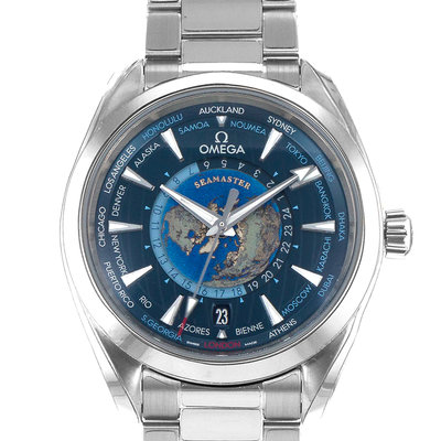 Omega Seamaster Aqua Terra Worldtimer 220.10.43.22.03.001 Blue Dial 43