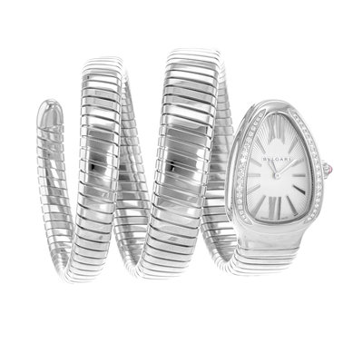 Bulgari Serpenti 101910 Silver Dial 35