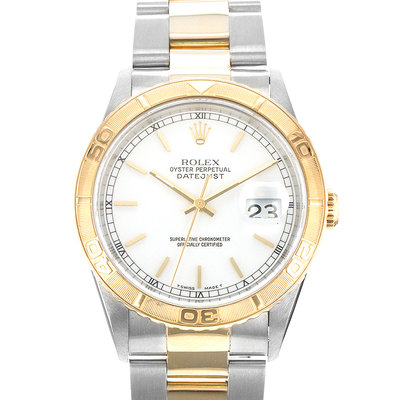 Rolex Datejust Turn-O-Graph 16263 White Dial 36