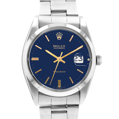Rolex Oysterdate Precision 6694 Blue Dial 34