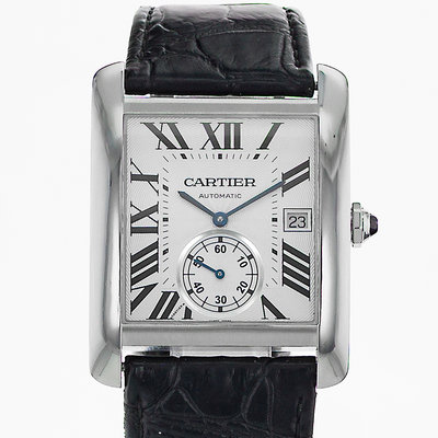 Cartier Tank MC W5330003 3589 Silver Dial 34
