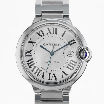 Cartier Ballon Bleu  42mm W69012Z4  3001 Silver Dial 42