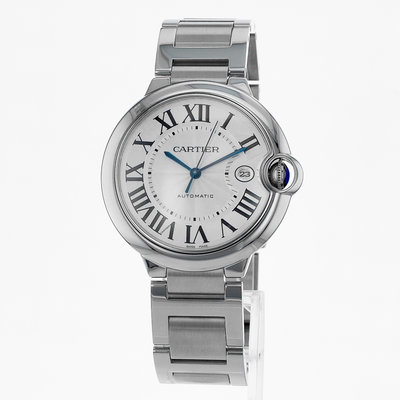 Cartier Ballon Bleu  42mm W69012Z4  3001 Silver Dial 42