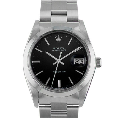 Rolex Oysterdate Precision 6694 Black Dial 34