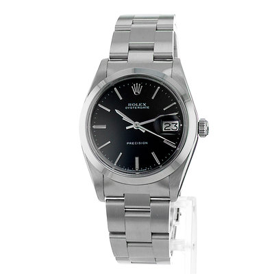 Rolex Oysterdate Precision 6694 Black Dial 34