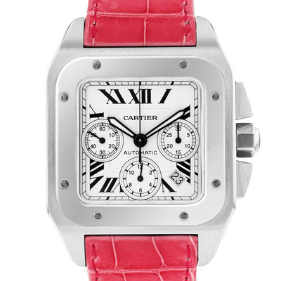 Cartier Santos 100 W20090X8 2740 Silver Dial 41
