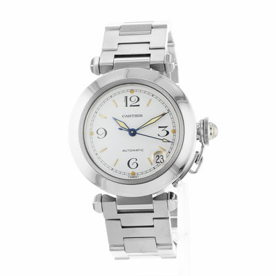 Cartier Pasha C W31015M7 White Dial 35