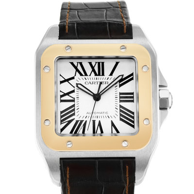 Cartier Santos 100 W20072X7 2656 Silver Dial 38