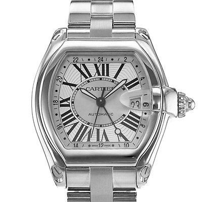 Cartier Roadster W62032X6 2722 Silver Dial 48
