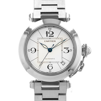 Cartier Pasha W31074M7 2324 White Dial 35