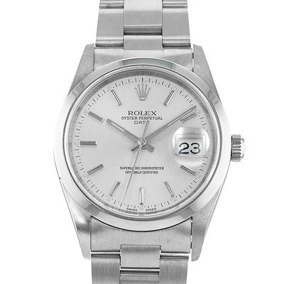 Rolex Oyster Perpetual Date 15200 Silver Dial 34