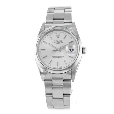 Rolex Oyster Perpetual Date 15200 Silver Dial 34