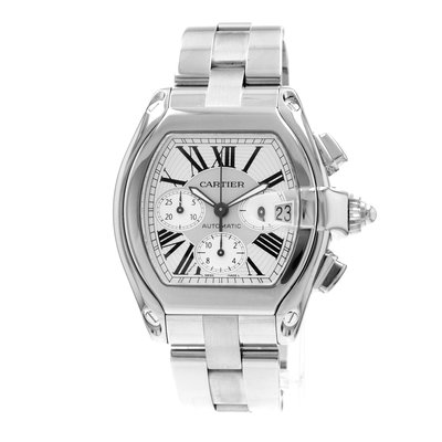 Cartier Roadster W62019X6 2618 Silver Dial 43