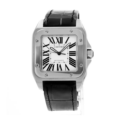 Cartier Santos 100 W20073X8 2656 Silver Dial 38
