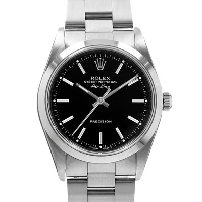 Rolex Air King 14000 Black Dial 34