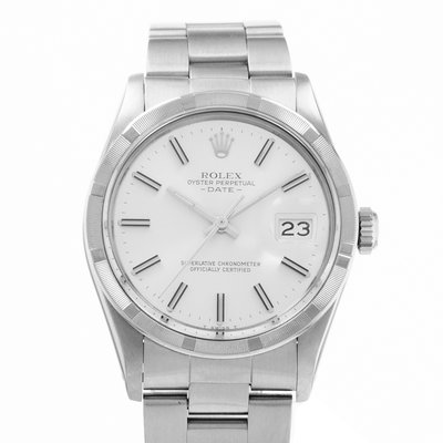 Rolex Oyster Perpetual Date 15010 Silver Dial 34