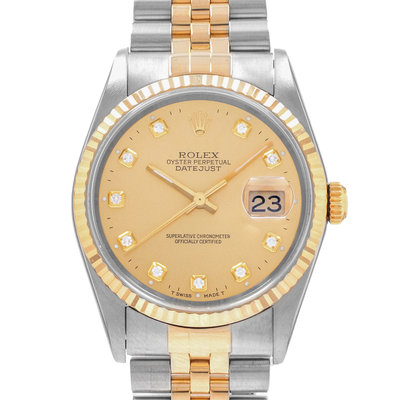Rolex Datejust 36 16233 Yellow Dial 36