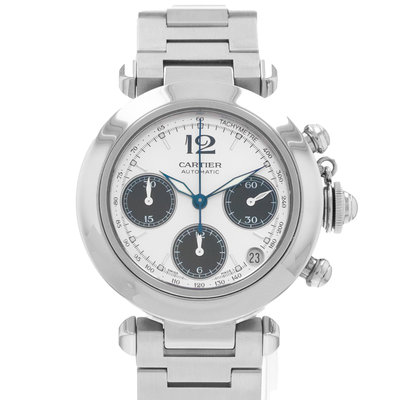 Cartier Pasha C W31048M7 2412 Silver Dial 36