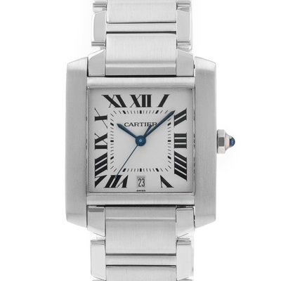 Cartier Tank Francaise W51002Q3 2302 Silver Dial 28