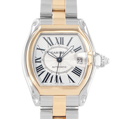 Cartier Roadster W62031Y4 2510 Silver Dial 38