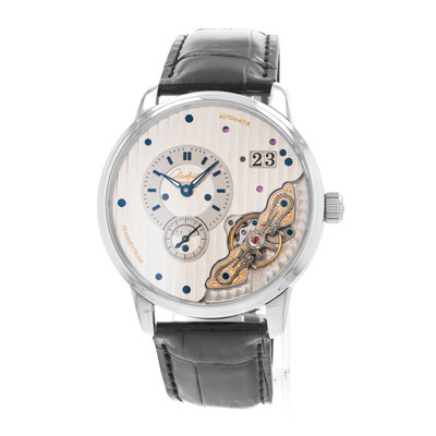 Glashutte Original PanoMaticInverse 1-91-02-02-02-30 Silver Dial 42