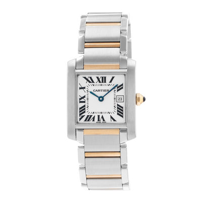 Cartier Tank Francaise W51012Q4 2465 White Dial 25mm