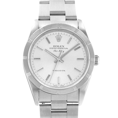 Rolex Air King 14010 Silver Dial 34