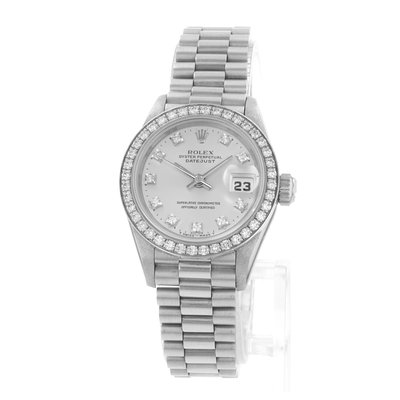 Rolex Lady-Datejust 69136G Silver Dial 26