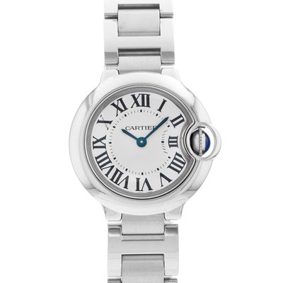Cartier Ballon Bleu 28mm W69010Z4 3009 Silver Dial 28