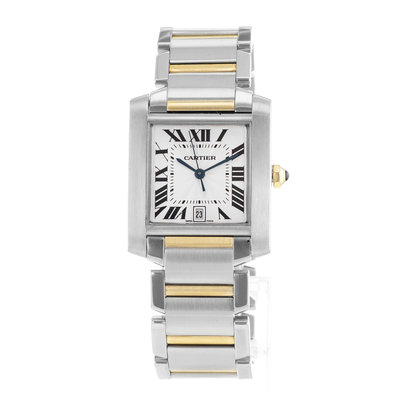 Cartier Tank Francaise W51005Q4 2302 Silver Dial 28