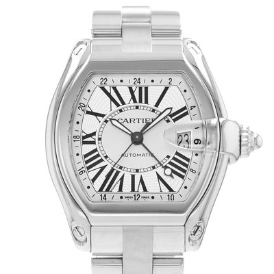 Cartier Roadster W62032X6 2722 Silver Dial 48