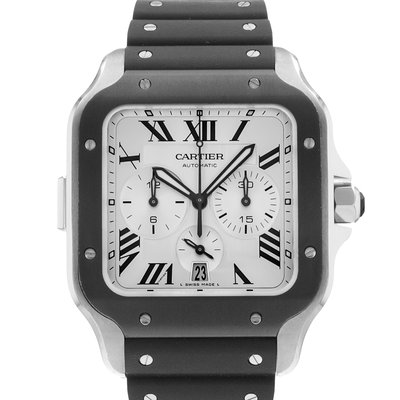 Cartier Santos WSSA0017 4183 Silver Dial 43