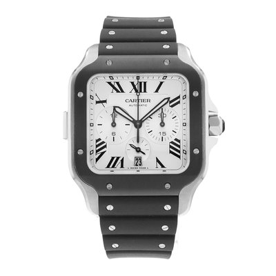 Cartier Santos WSSA0017 4183 Silver Dial 43