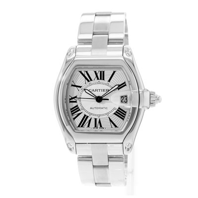 Cartier Roadster W62025V3 2510 Silver Dial 38x43