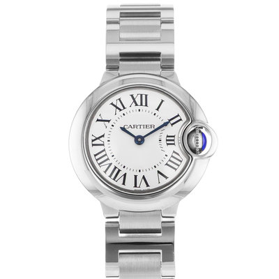 Cartier Ballon Bleu 28mm W69010Z4 3009 Silver Dial 28