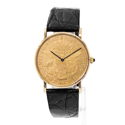 Corum Coin Watch 293.645.56/0001 MU51 Gold Dial 35