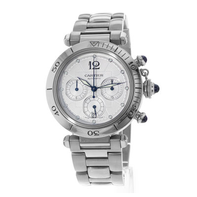 Cartier Pasha W31030H3 2113 Silver Dial 38