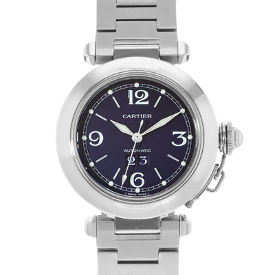 Cartier Pasha W31047M7 2475 Blue Dial 35