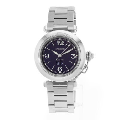 Cartier Pasha W31047M7 2475 Blue Dial 35