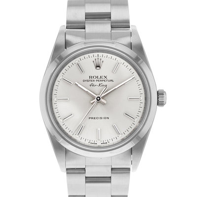 Rolex Air King 14000 Silver Dial 34