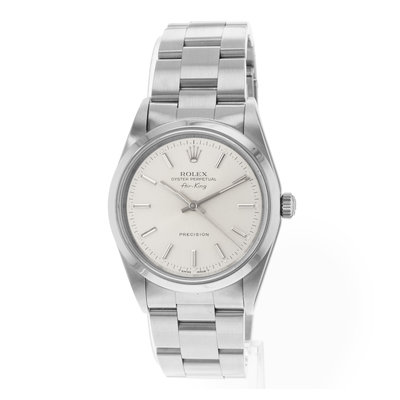 Rolex Air King 14000 Silver Dial 34