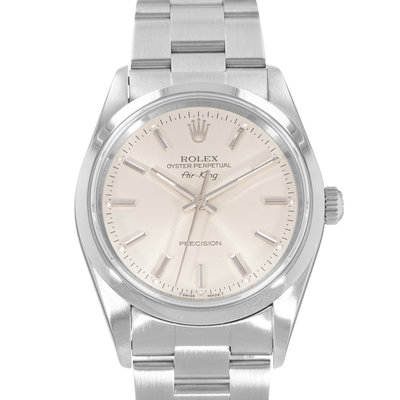 Rolex Air King 14000 Silver Dial 34