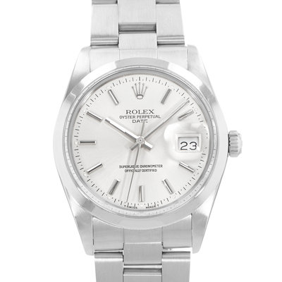 Rolex Oyster Perpetual Date 15000 Silver Dial 34