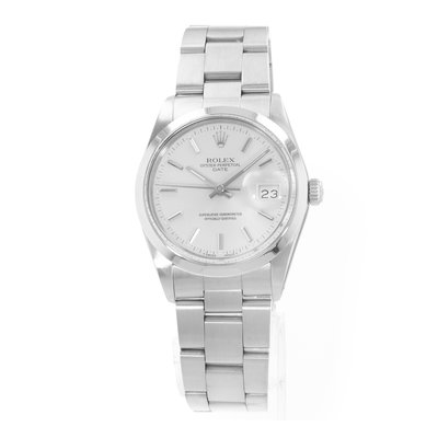 Rolex Oyster Perpetual Date 15000 Silver Dial 34