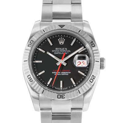 Rolex Datejust Turn-O-Graph 116264 Black Dial 36