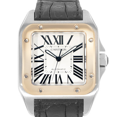 Cartier Santos 100 W20107X7 2656 Silver Dial 33