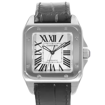 Cartier Santos 100 W20106X8 2878 Silver Dial 33