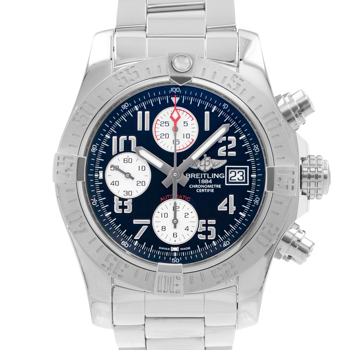 Breitling Avenger II A13381 43mm Black Arabic Steel Chronograph Mens Watch 2019