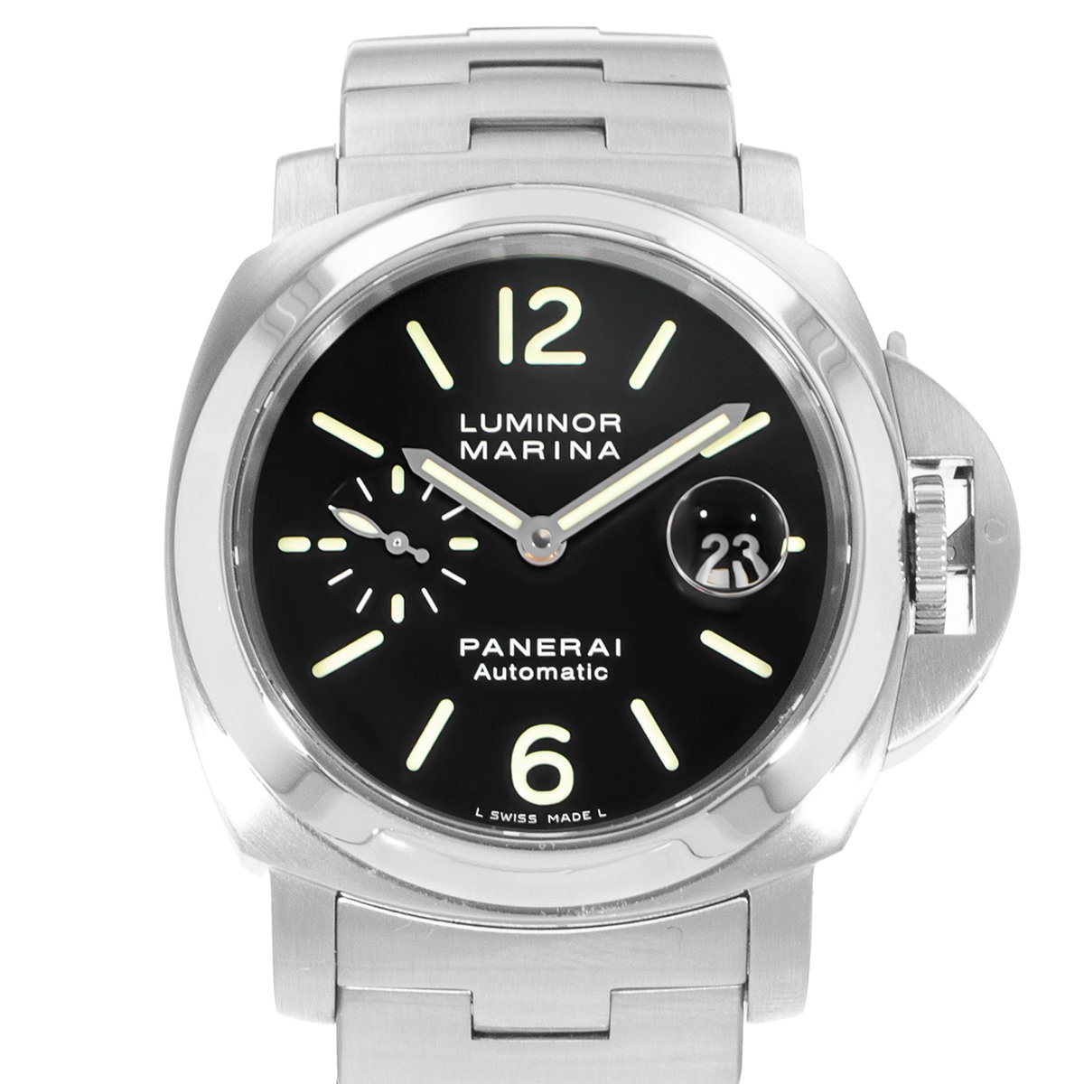 Panerai Luminor Marina PAM 00299 OP6763 44mm Black Steel Automatic Mens Watch